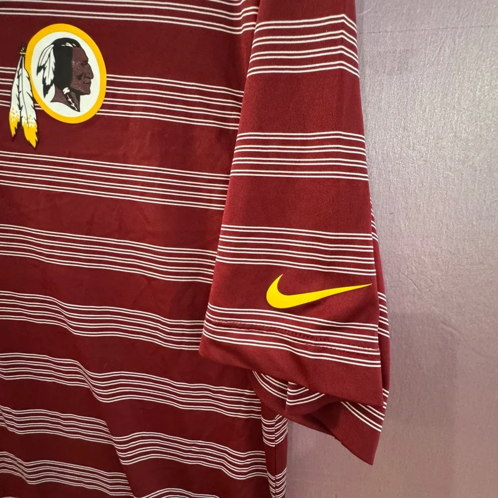 Nike Dri‎ Fit NFL Washington Redskins On-Field Polo Shirt Men's Size S Burgundy